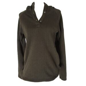 Columbia Women's Green‎ Snap Hooded Sweatshirt sz M